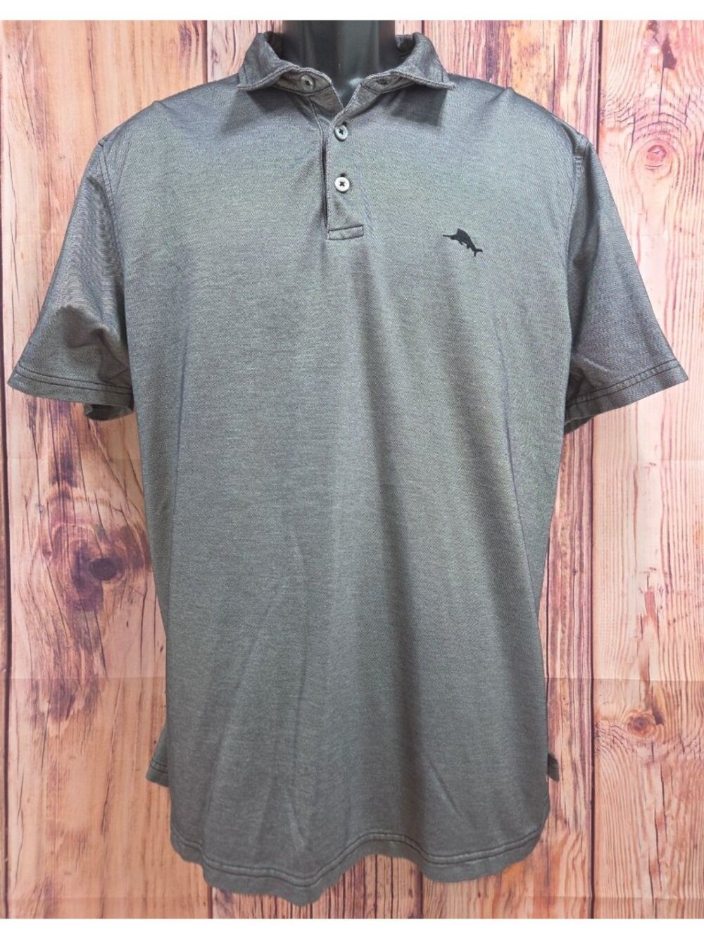 Tommy Bahama Mens Gray Pima Cotton Blend Polo Shirt Size XL